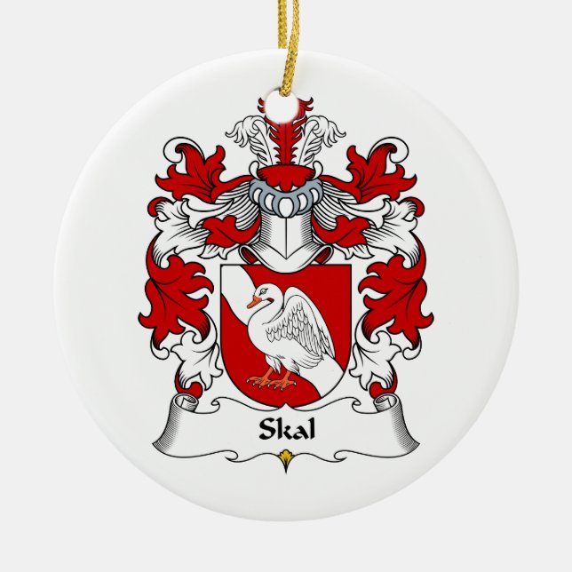Skal Family Crest Ceramic Ornament (Front)