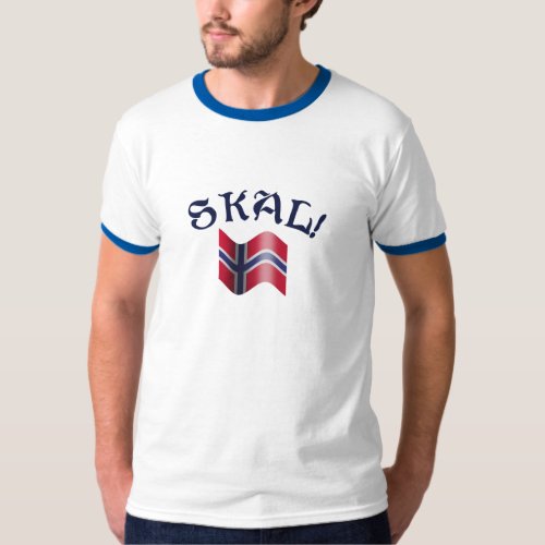 Skal Norwegian Flag Toast from Norway T_Shirt
