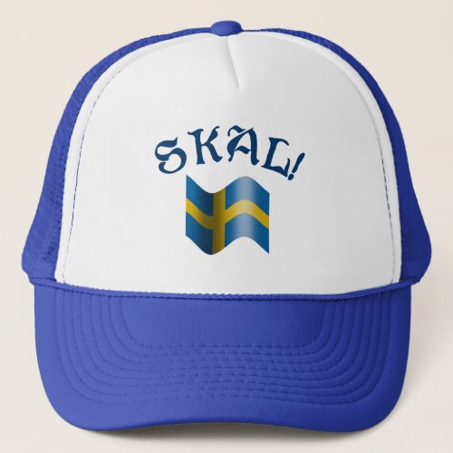 Skal Swedish Flag Toast from Sweden Trucker Hat