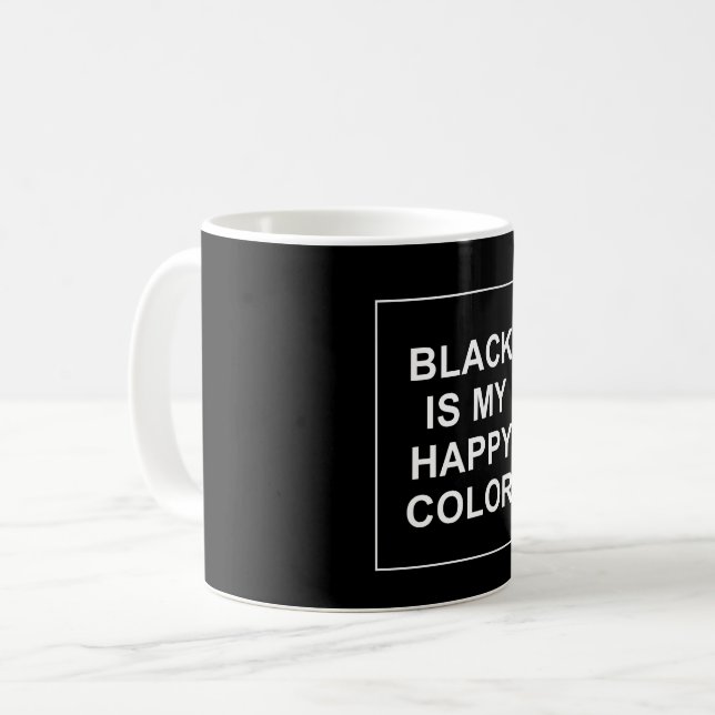 SKAM - BLACK IS MY HAPPY COLOR COFFEE MUG (Front Left)