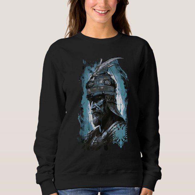 Skanderbeg Albania and Kosovo flag for a proud Alb Sweatshirt (Front)
