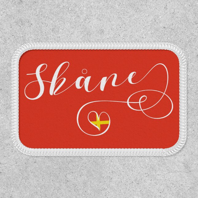 Skåne Flag Heart, Sweden, Scania Patch (Front)