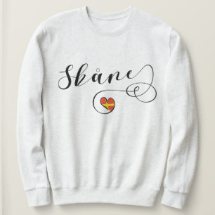 Skåne Flag Heart, Sweden, Scania Sweatshirt