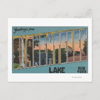 Skaneateles Lake  New York - Large Letter Scenes Postcard by LanternPress at Zazzle