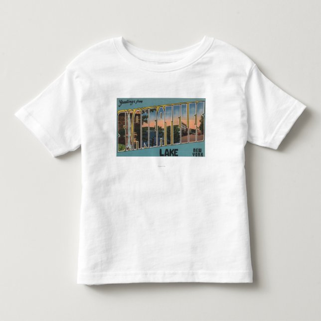 Skaneateles Lake, New York - Large Letter Scenes Toddler T-shirt (Front)