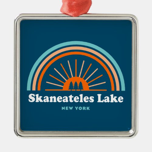Skaneateles Lake New York Rainbow Metal Ornament