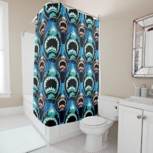 Skark Mania Funny Cartoon Illustration Shower Curtain