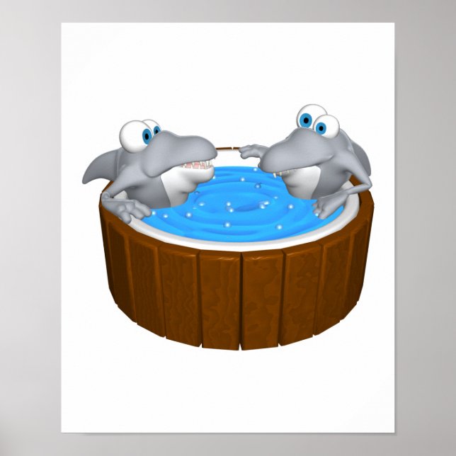 skarks in hot tub poster (Front)