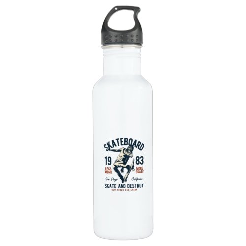 skate and destroy stainless steel water bottle