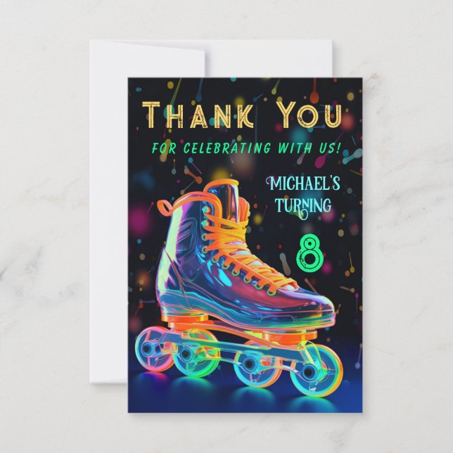 Skate Birthday Party Invitation (Front)