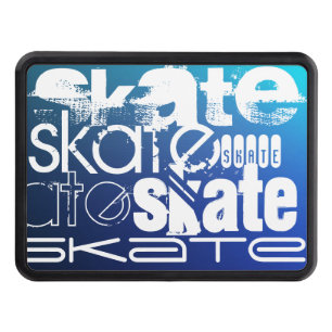Skate; Blue Gradient Trailer Hitch Cover