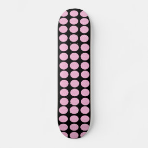 Skate Board Pink Glitter Circles On Black