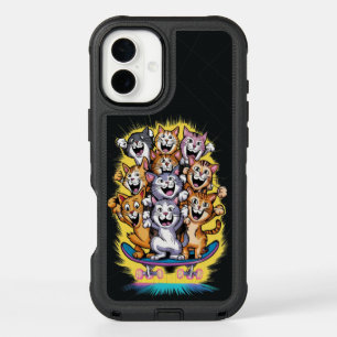 Skate Cats Squad iPhone 16 Plus Case