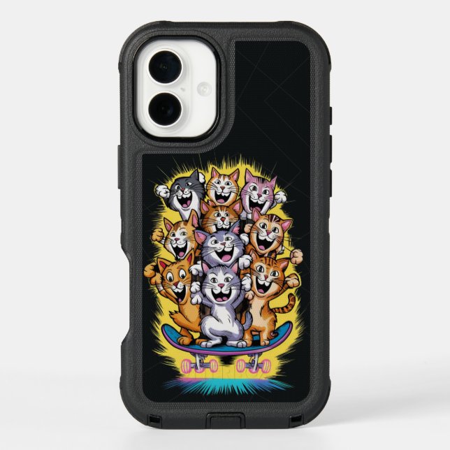 Skate Cats Squad Otterbox iPhone Case (Back)
