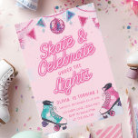  Skate &amp; Celebrate Under the Lights Roller Skating Invitation