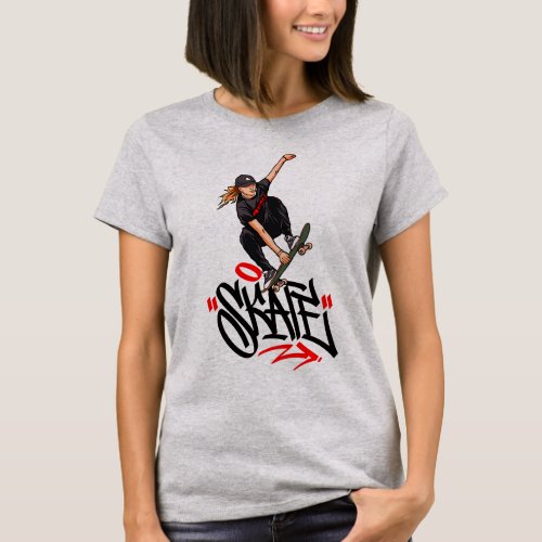 Skate Chic Stylish T_Shirt for Skate Girls