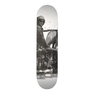 Skate Deck with Chopper Motorcycle Rider