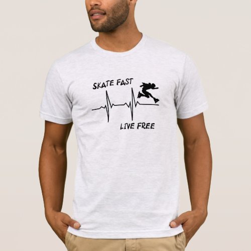 Skate Fast Live Free T_Shirt