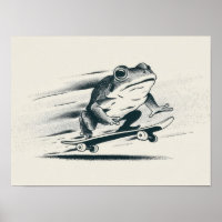 Skate Frog – Vintage Action Animal Art