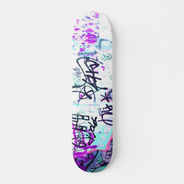 Skate "Grafitti Abstract Purple" Skateboard Deck (Front)