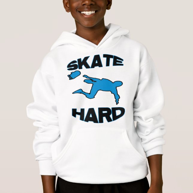 Skate-Hard-blue Hoodie (Front)