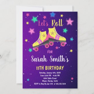 Skate invitation, Skate Birthday Invitation, Skate Invitation