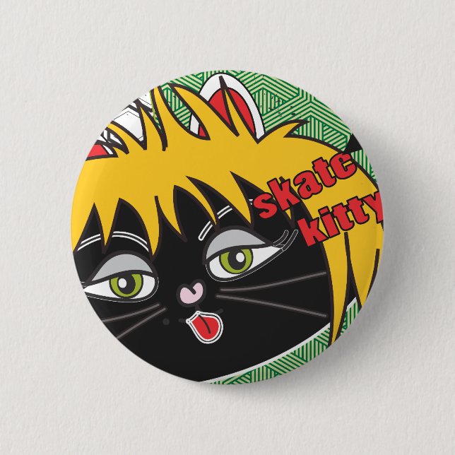 Skate Kitty nesta Button (Front)