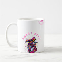 Skate Life Pink Happy Hoodie in White
