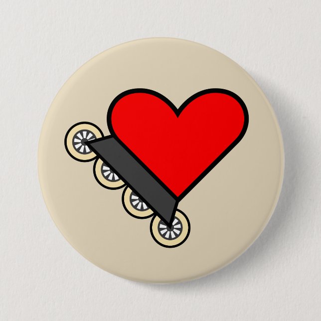 Skate Love Skating - Large Button (Front)