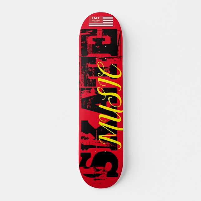 SKATE MUSIC Skateboard, 7¾" Deck (Front)