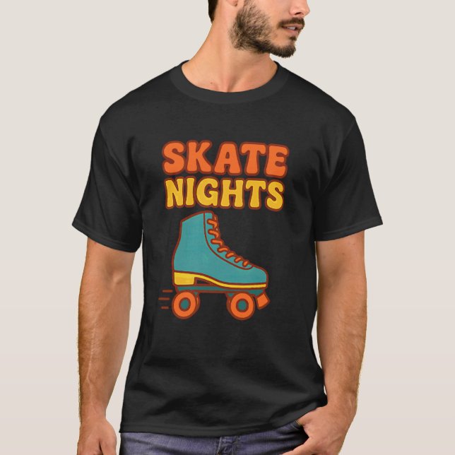 Skate Nights - Roller Skating T-Shirt (Front)