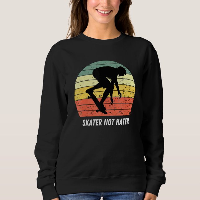 Skate Not Hate Pro Skateboarders Sunset Longboard  Sweatshirt (Front)