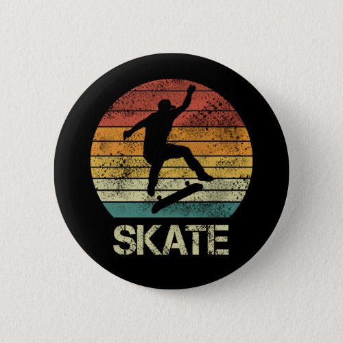 Skate Olli vintage design for skaters Button