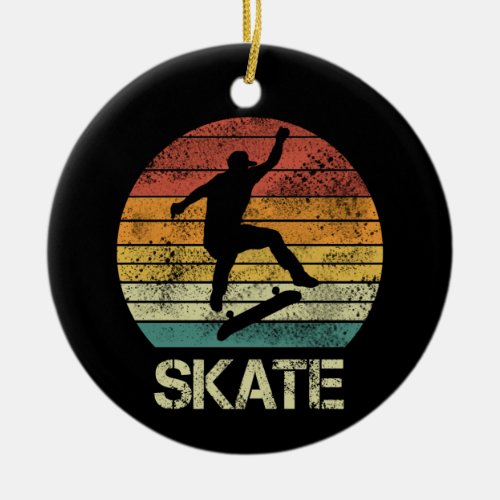 Skate Olli vintage design for skaters Ceramic Ornament
