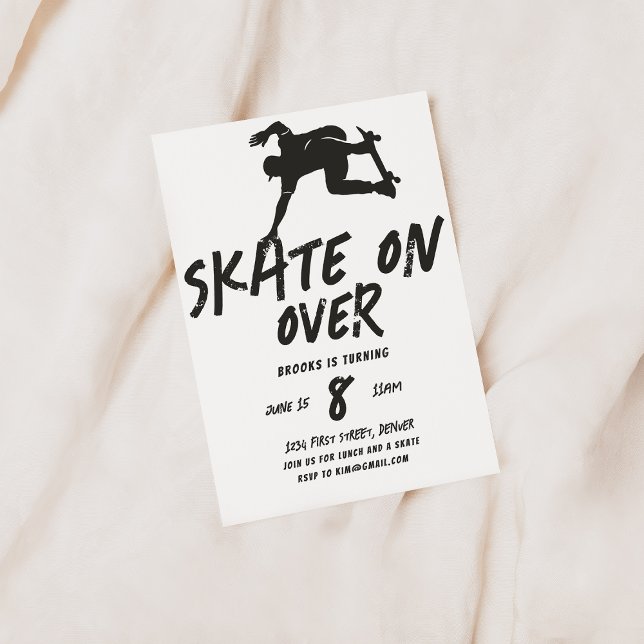 Skate on over Skateboarding Theme Party Invite (Creator Uploaded)