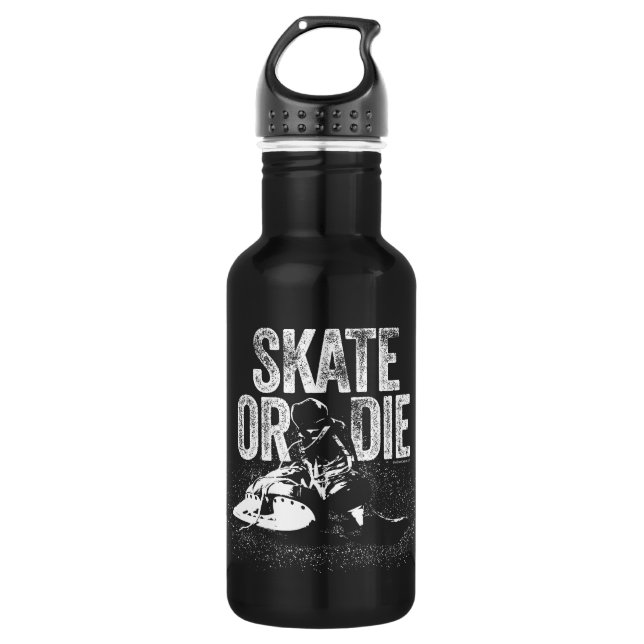 Skate Or Die (Hockey) Water Bottle (Front)