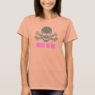 skate or die rock textured skull T-Shirt
