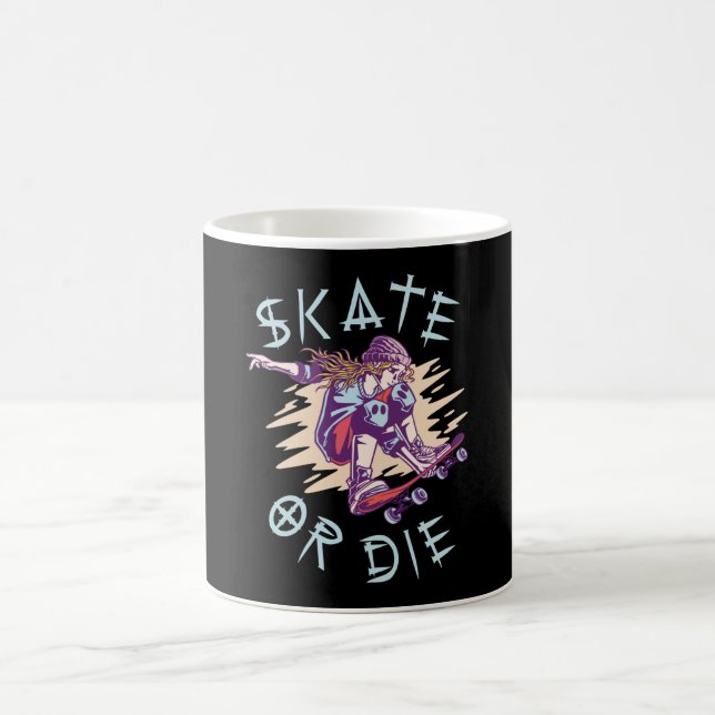 Skate or die Skateboarder Girl Coffee Mug (Center)