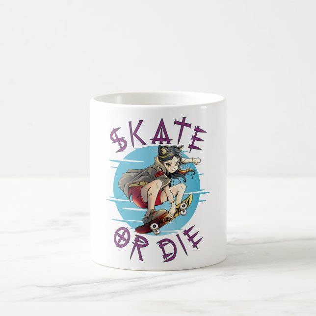 Skate or die Skateboarder Girl Coffee Mug (Center)