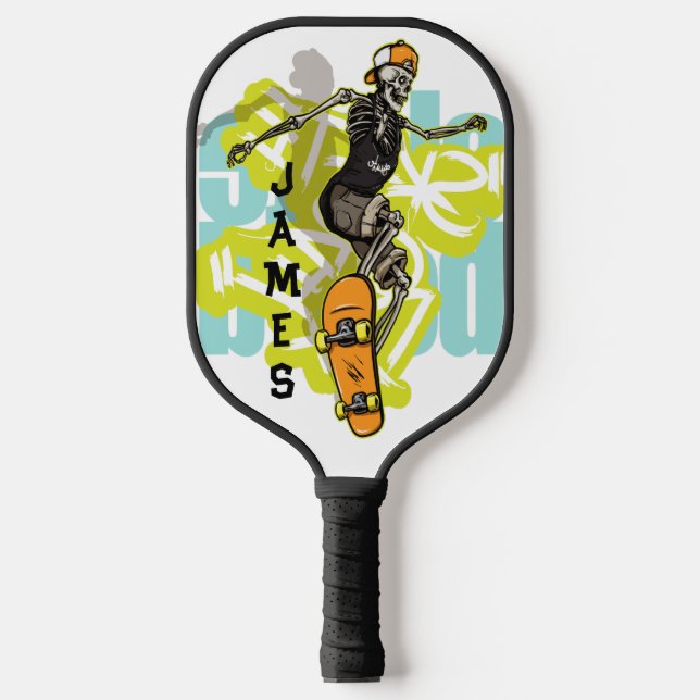 Skate or Die: The Undead Shredder Customized Pickleball Paddle (Front)