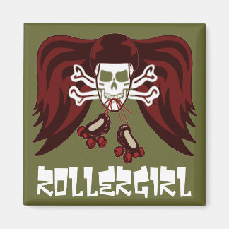 Skate or die with angel wings magnet