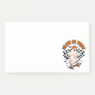 Skate or Treat Ghost Halloween Post-it Notes