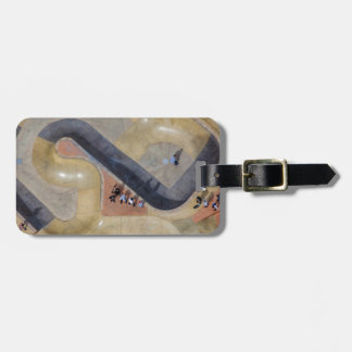 Skate park aerial view luggage tag
