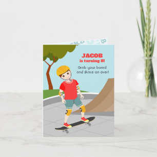 Skate Park Fun Boy Birthday Party Invitation