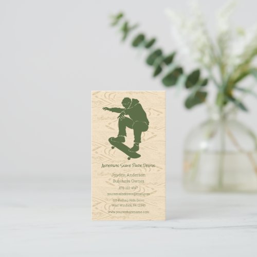 Skate Park Skateboarding Themed Skateboard  Business Card