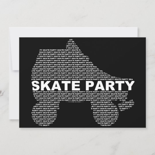 skate party invitations : type stacks | Zazzle.com