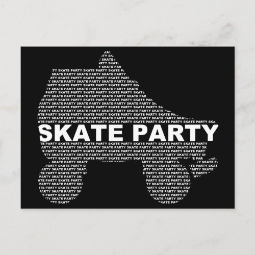 skate party invitations  type stacks