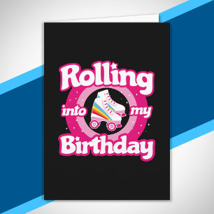 Skate Party - Roller Rink Roller Skating Birthday Card