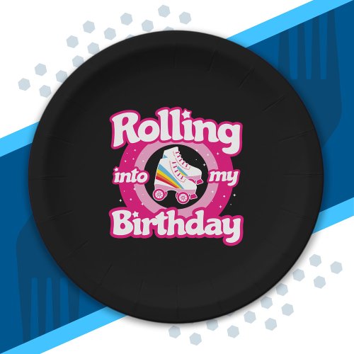 Skate Party _ Roller Rink Roller Skating Birthday Paper Plates