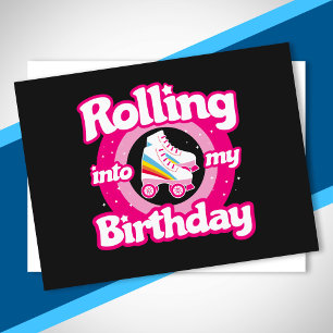 Skate Party - Roller Rink Roller Skating Birthday Postcard